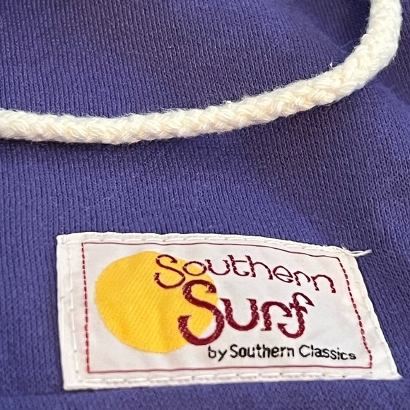 Vintage 1980s Southern Classics Purple Hoodie Jumper Pullover 80s Sweatshirt - Picture 5 of 5